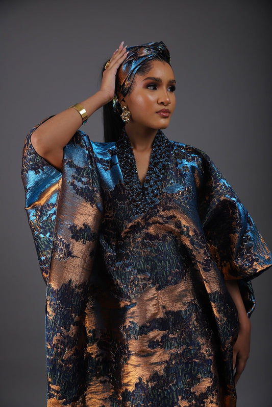 Awuke 2.0 Brocade Beaded Damask Boubou