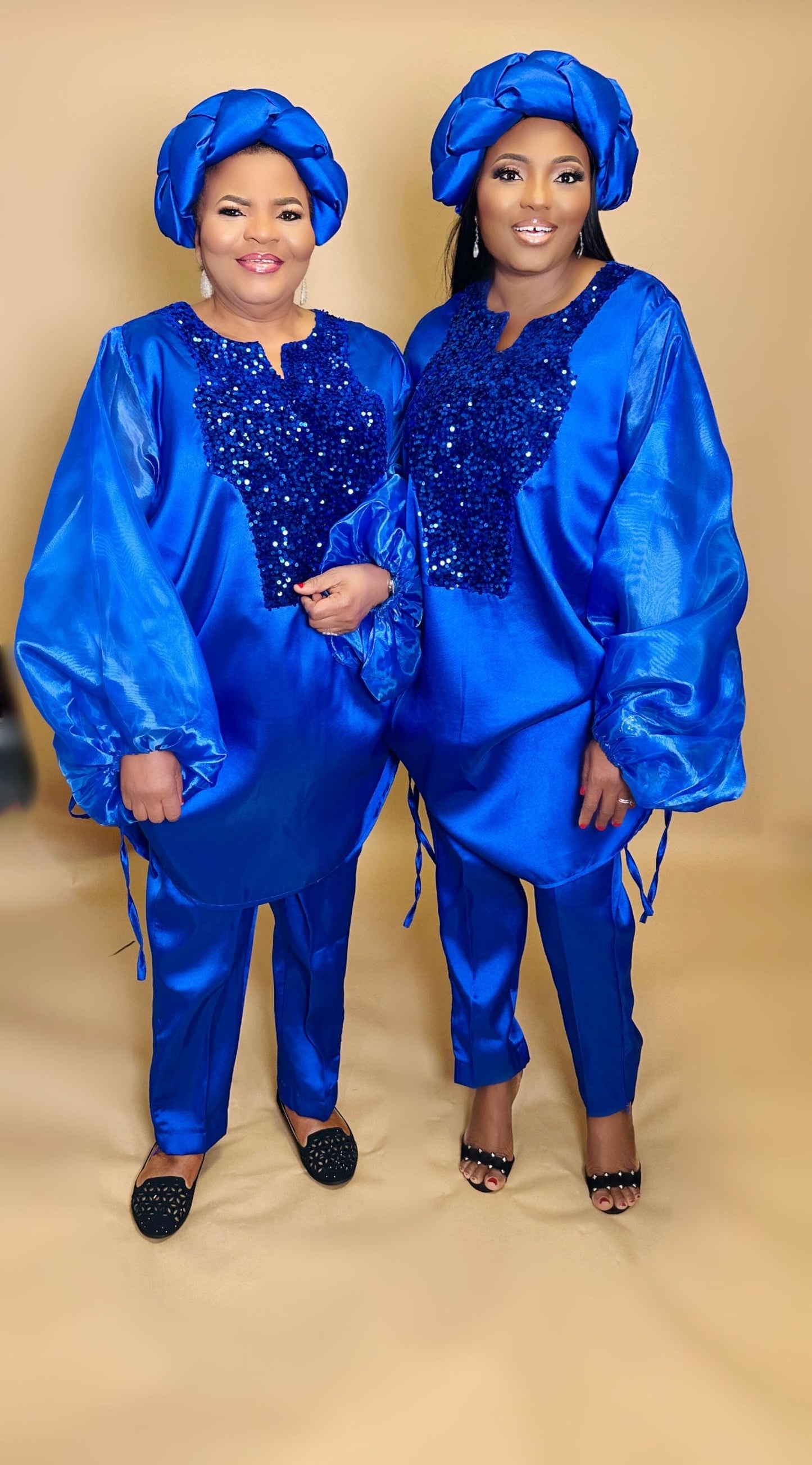 Boss Set Straight pants and long Tunic Top (Blue)