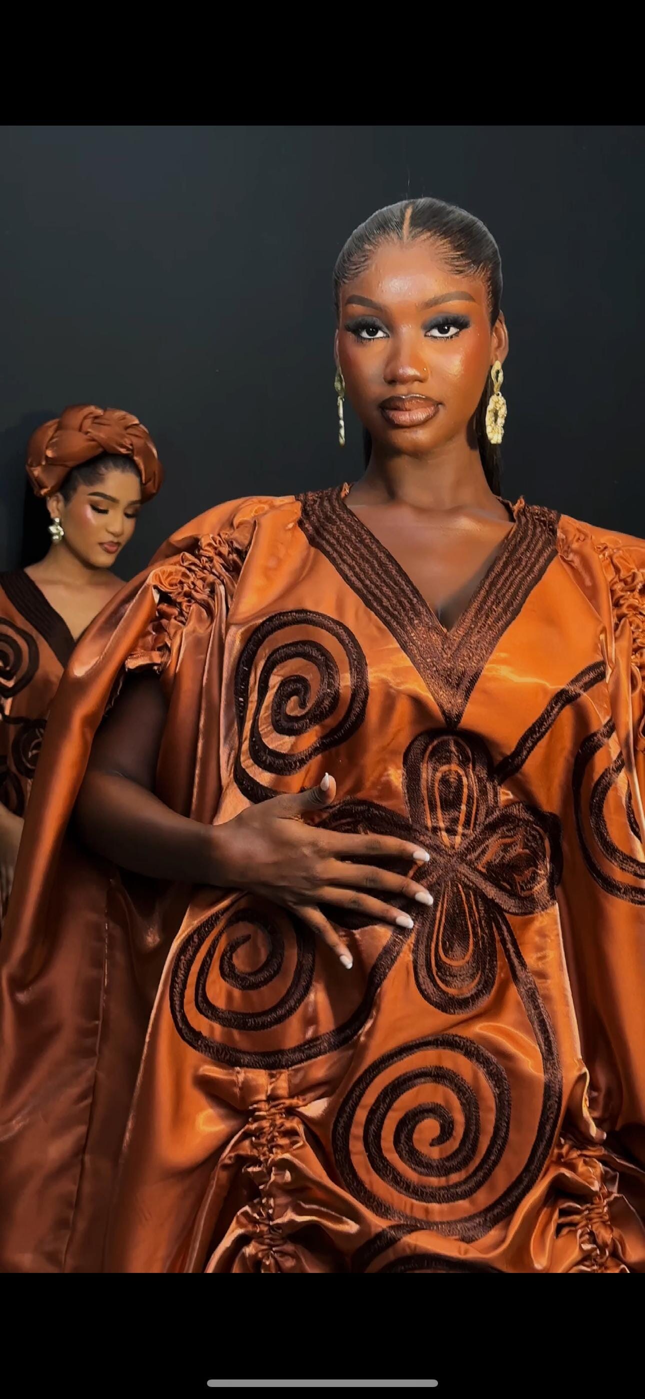 Brown Agbada Luxury Boubou kaftan dress