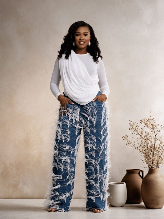 FEATHERED JEANS