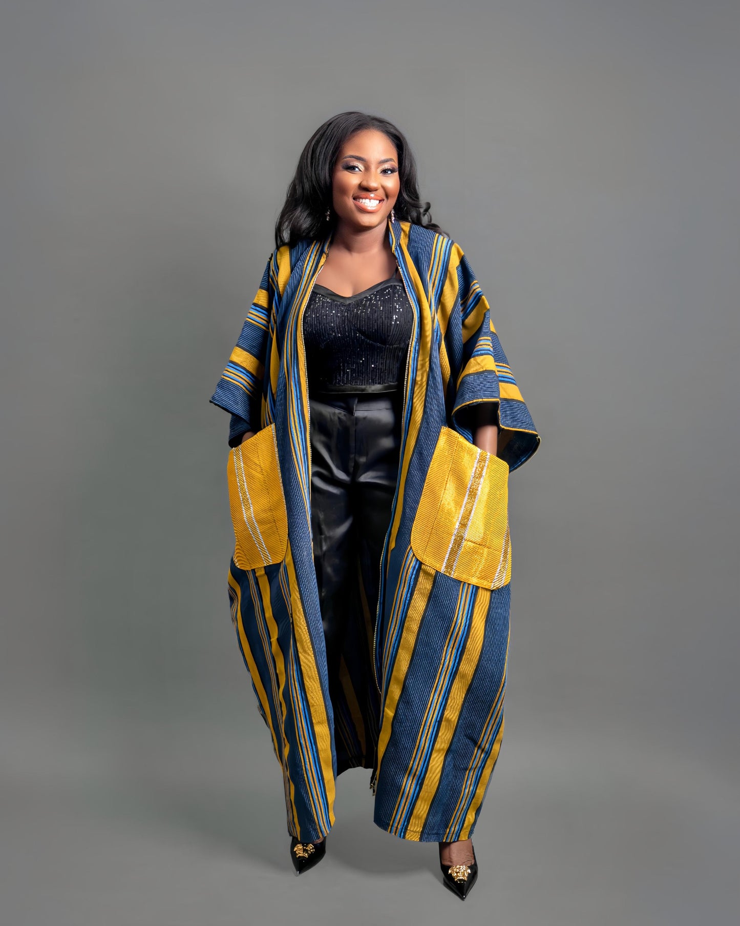 Marhaba Hand woven Asooke Luxury kimono Boubou