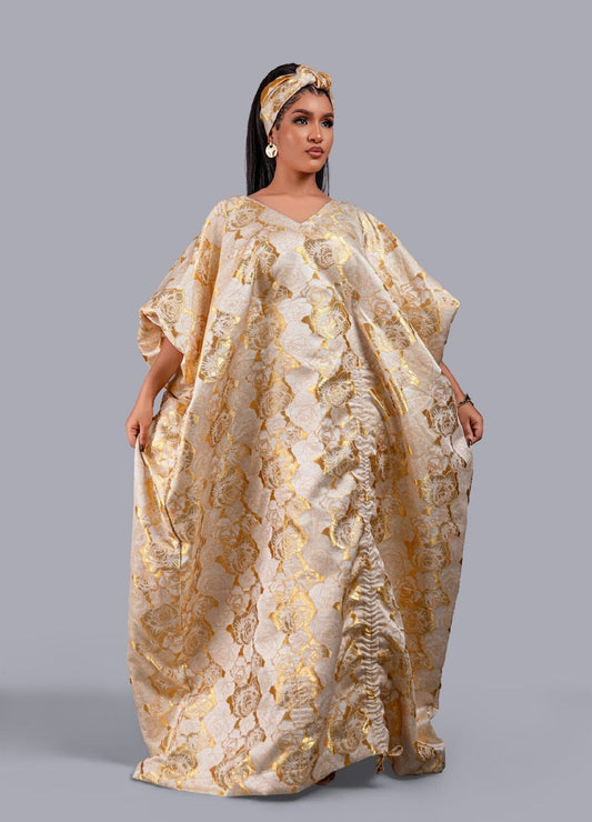 Mukutu Gold Damask Boubou