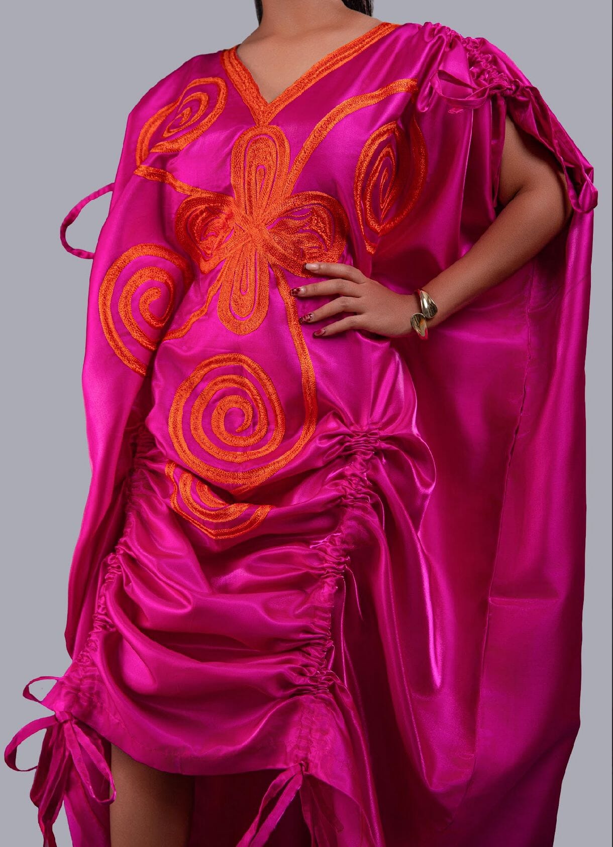 Picanto Pink Agbada Luxury kaftan Boubou dress