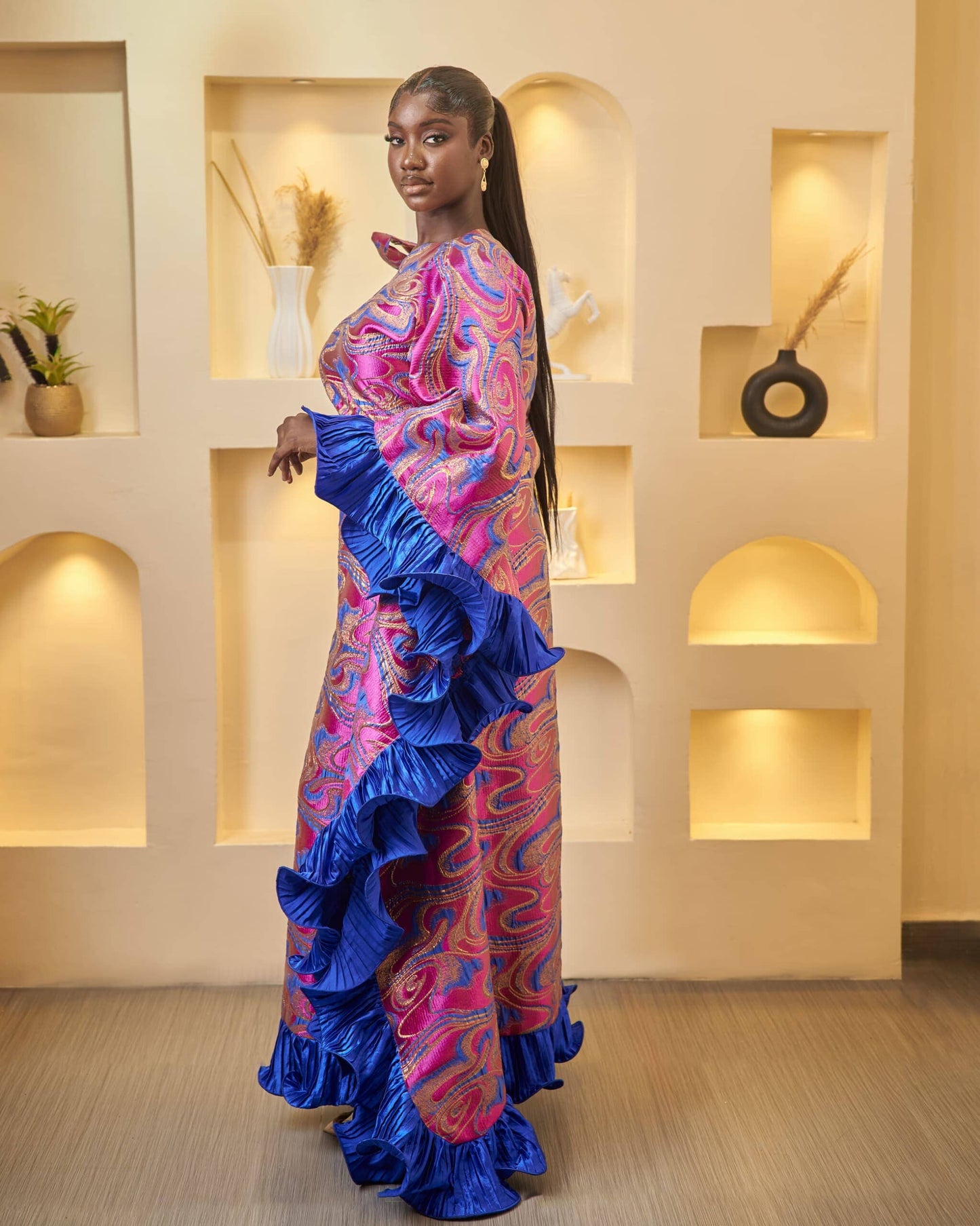 TYLA DAMASK DRESS