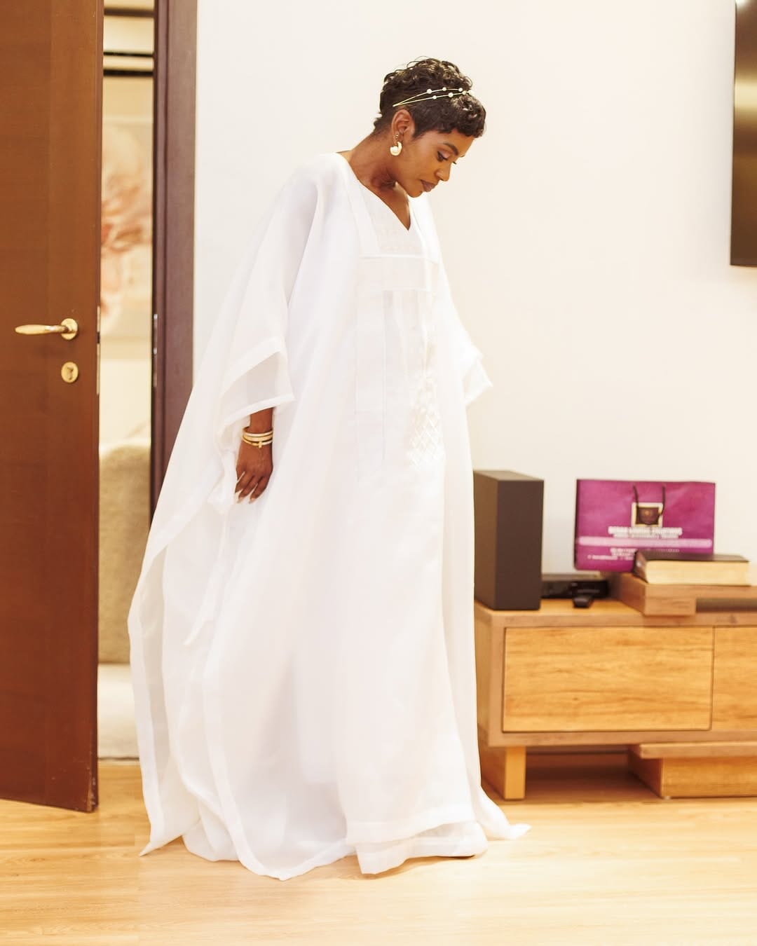 White Agbada Luxury Boubou kaftan dress