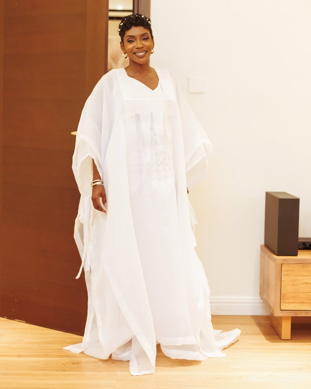 White Agbada Luxury Boubou kaftan dress