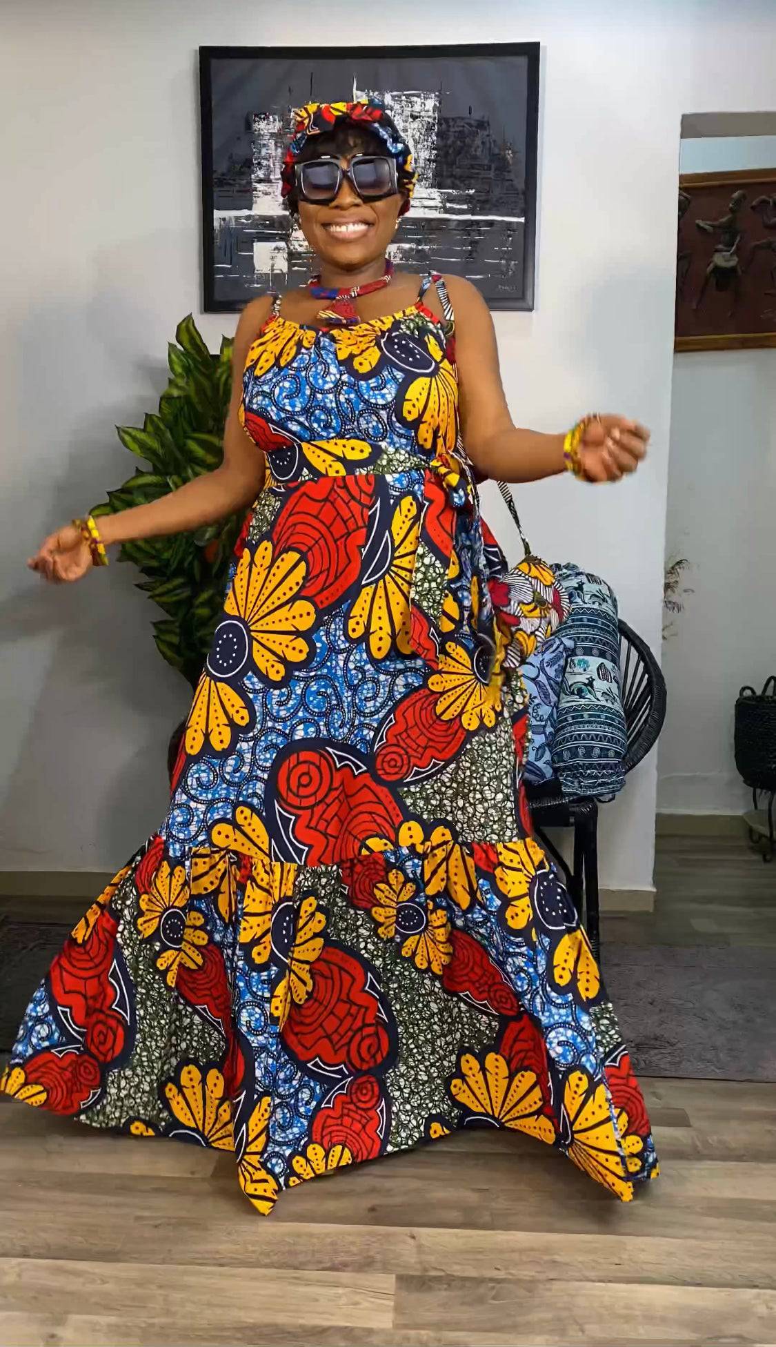 Multicolor maxi dress store