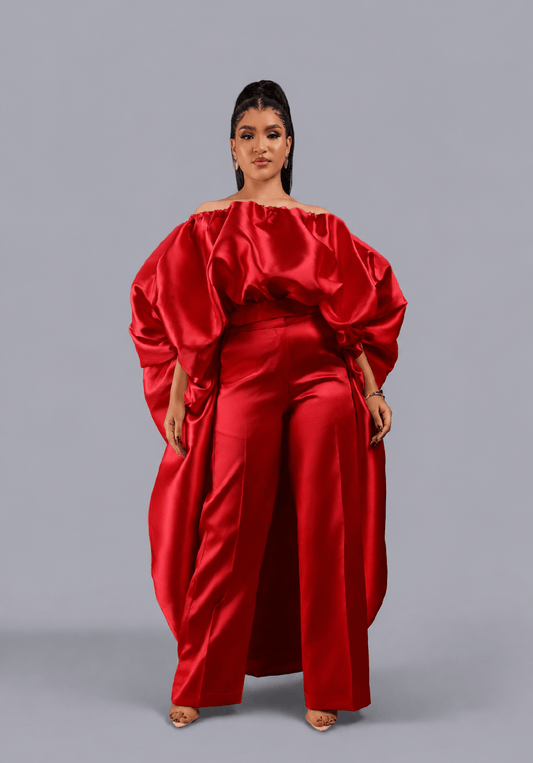 KESE RED PANT SET - Bibirẹ̀