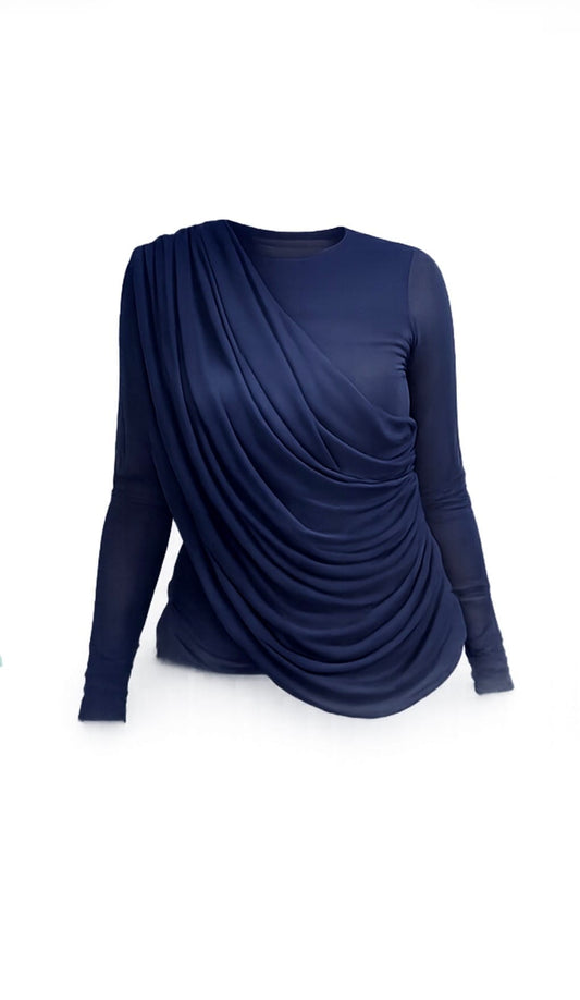 BLUE MESH TOP - Bibirẹ̀