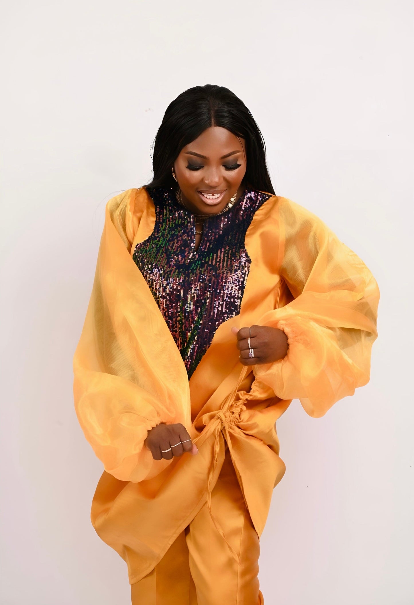 Boss Set Straight pants and long Tunic Top (burnt gold)