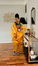 Boss Set Straight pants and long Tunic Top (burnt gold)