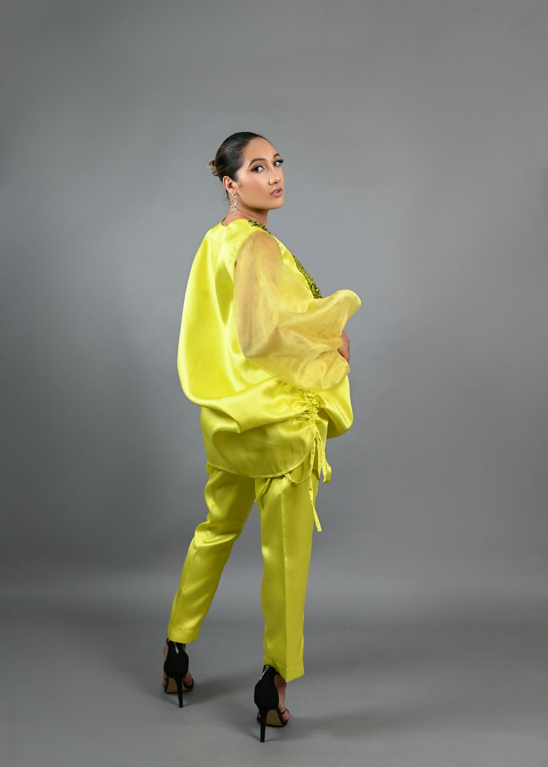 Boss Set Straight pants and long Tunic Top (Neon)