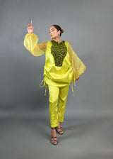 Boss Set Straight pants and long Tunic Top (Neon)