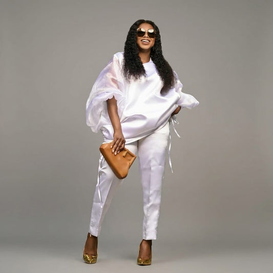 BOSS TUNIC WHITE SET - Bibirẹ̀