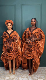 Brown Agbada Luxury Boubou kaftan dress