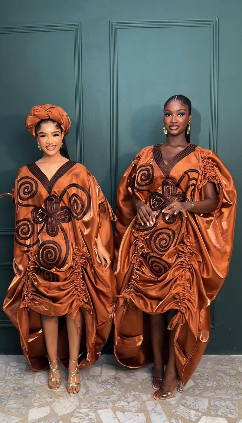 Brown Agbada Luxury Boubou kaftan dress