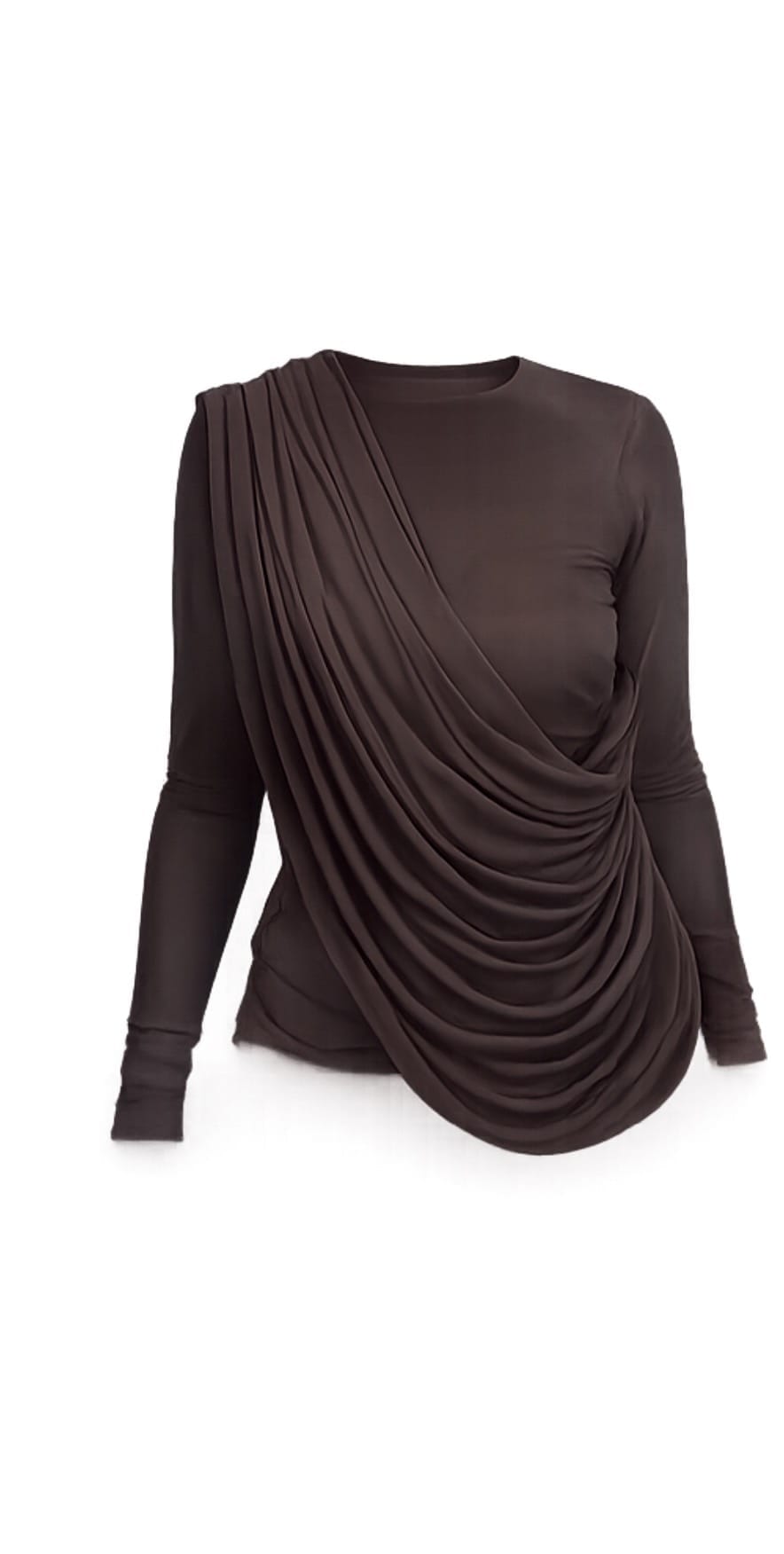 BROWN MESH TOP