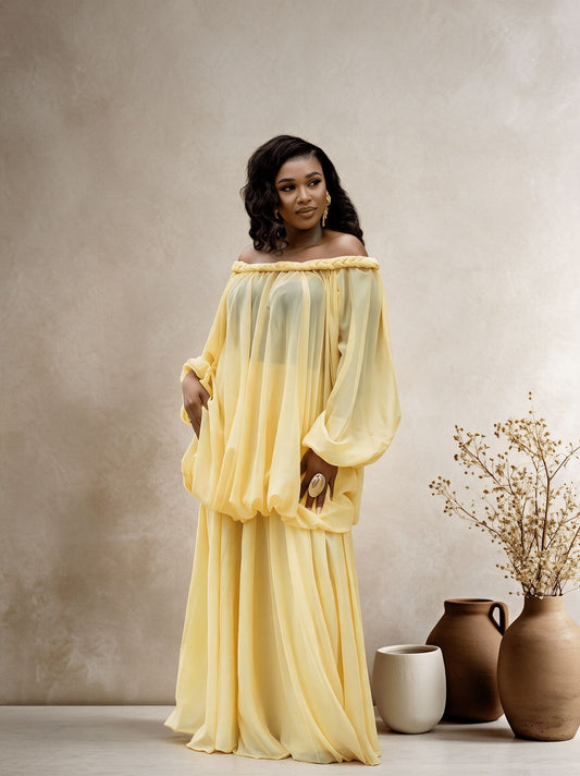 FAYE YELLOW SKIRT SET