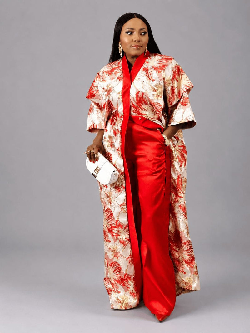 FLORA KIMONO PANT SET - Bibirẹ̀