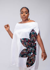 Goddess Pant set (white) - silk African matching set with sequin