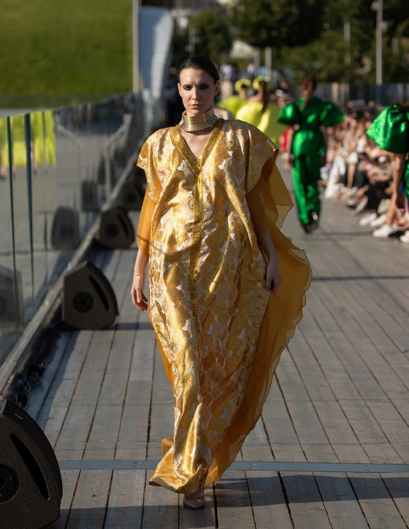 Jies Damask Boubou kaftan dress