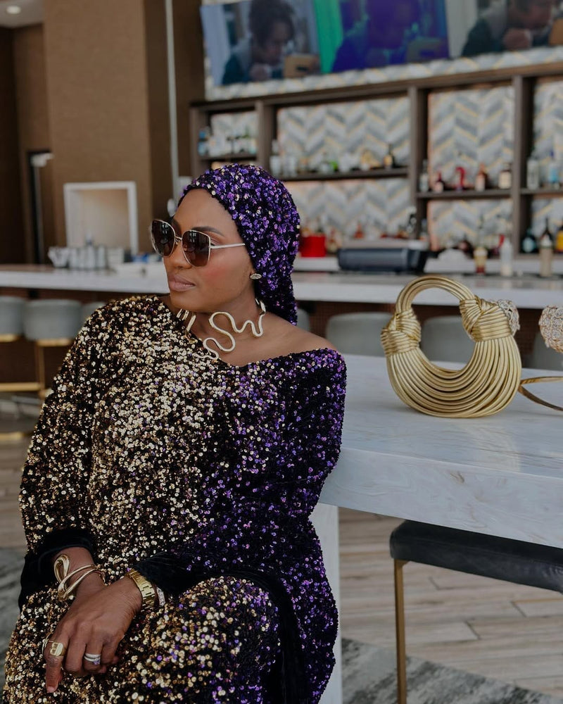 Joro Sequin Dress Boubou (purple)
