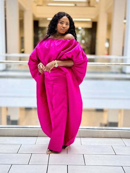 KESE HOT PINK PANT SET - Bibirẹ̀