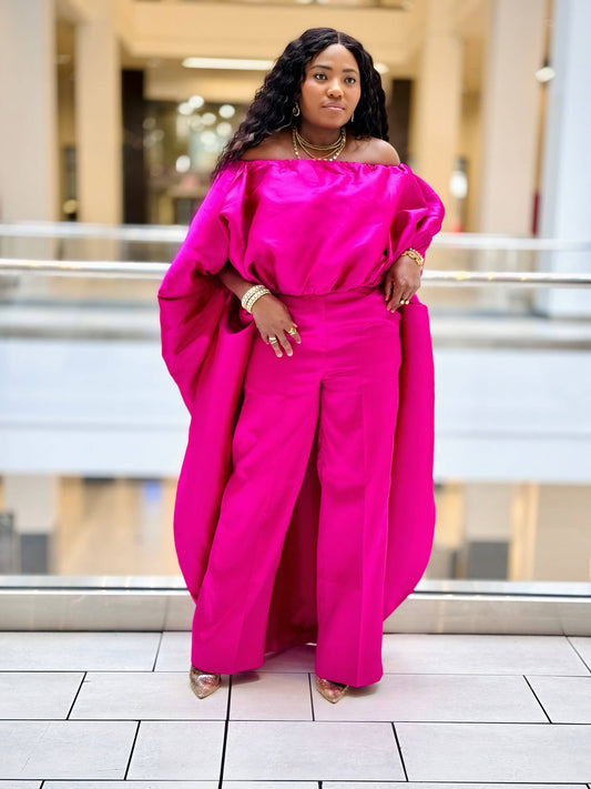 KESE HOT PINK PANT SET - Bibirẹ̀