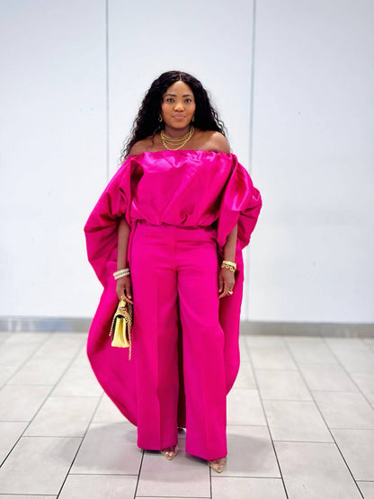 KESE HOT PINK PANT SET - Bibirẹ̀