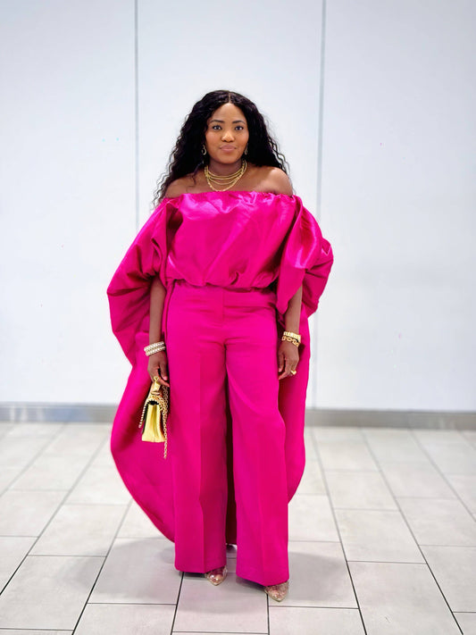 KESE HOT PINK PANT SET - Bibirẹ̀
