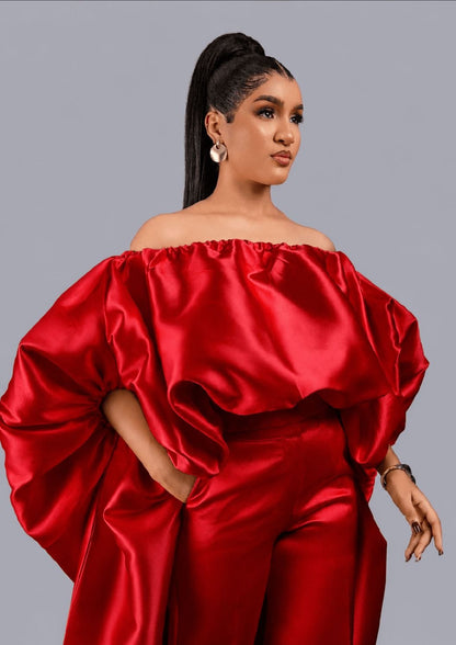 KESE RED PANT SET - Bibirẹ̀
