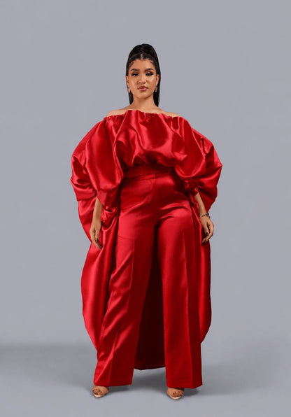 KESE RED PANT SET - Bibirẹ̀