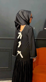 Laho Black Pearl Maxi Pleated Dress