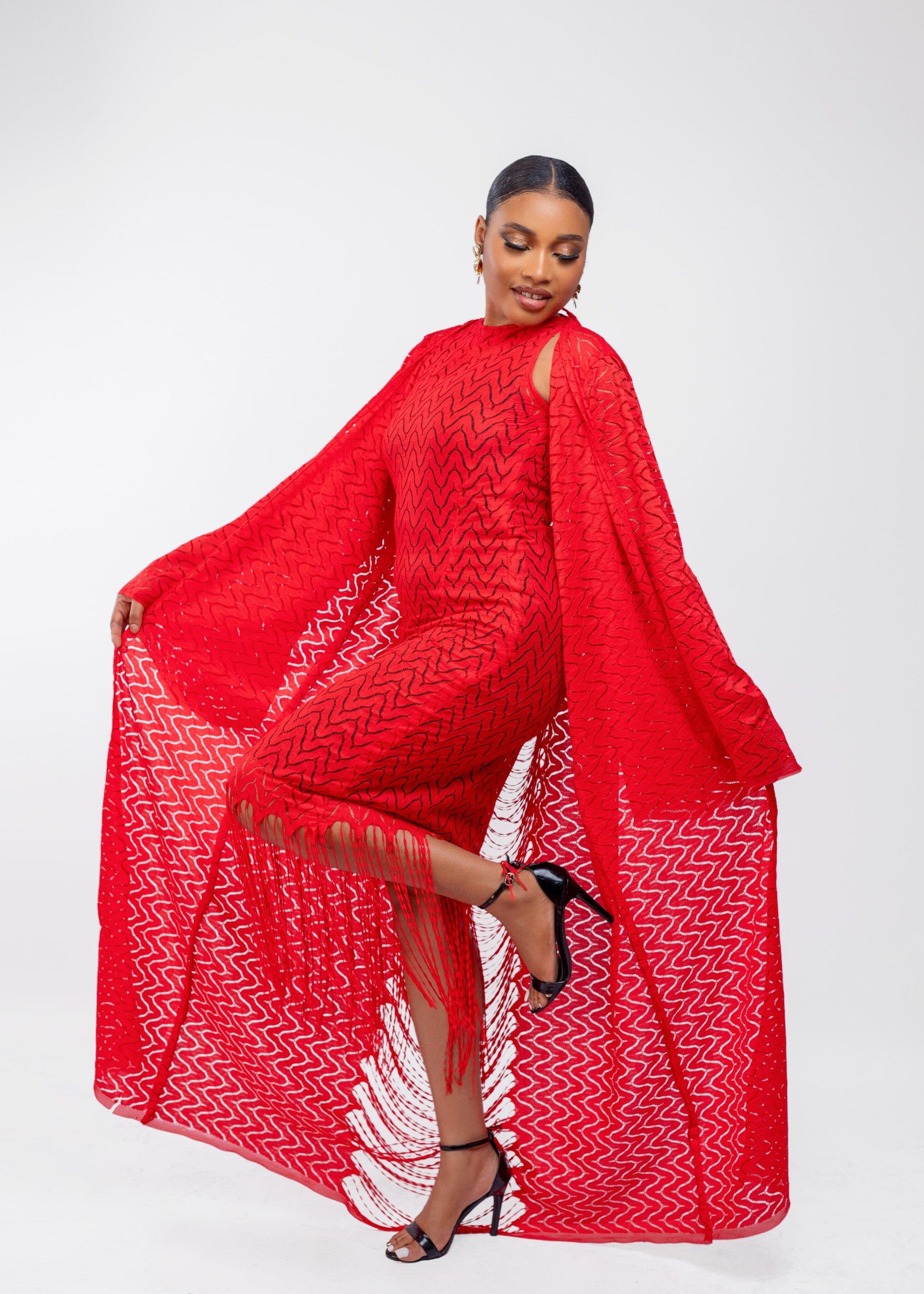 MONALISA RED KIMONO DRESS Bibir MONALISA RED KIMONO DRESS Bibir