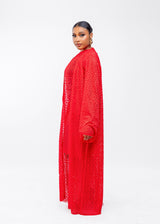 Monalisa - 2 piece kimono and fitted fringe lace dress