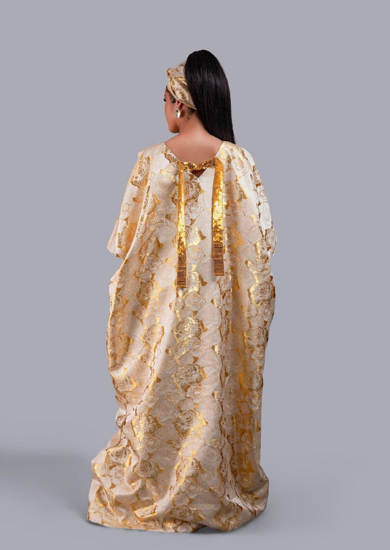 Mukutu Gold Damask Boubou