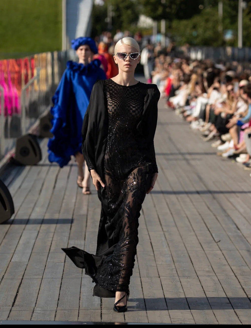 Obimo Sequin Black Maxi Dress