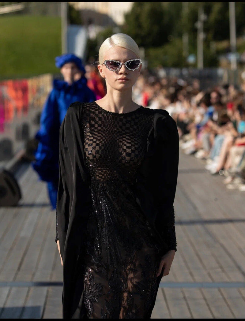 Obimo Sequin Black Maxi Dress