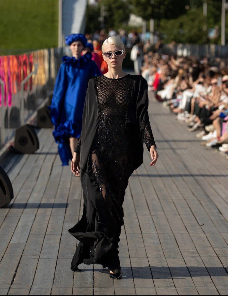 Obimo Sequin Black Maxi Dress