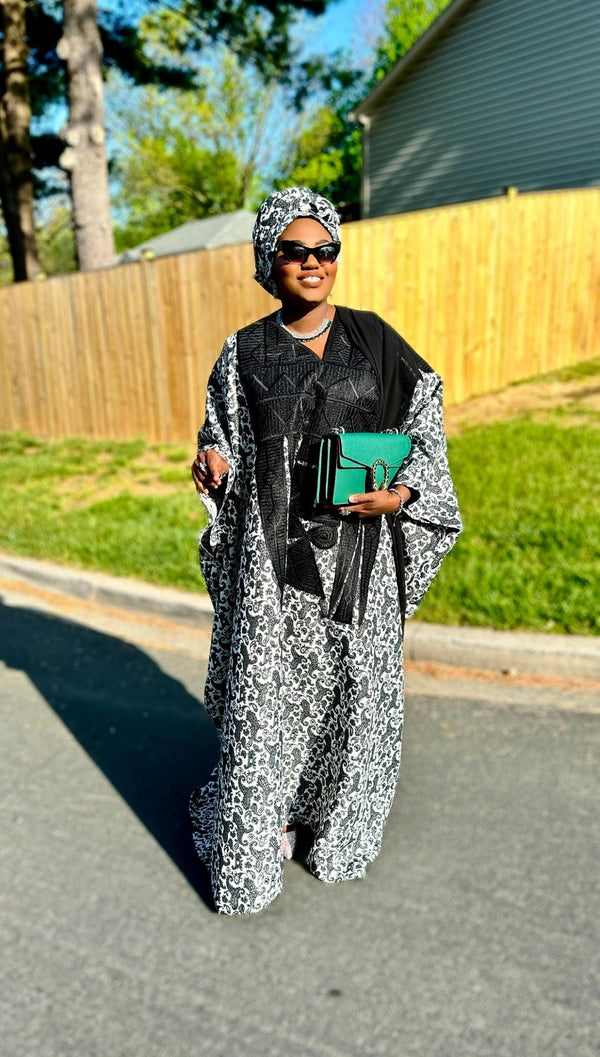 Parsley pattern Kaftan Boubou dress