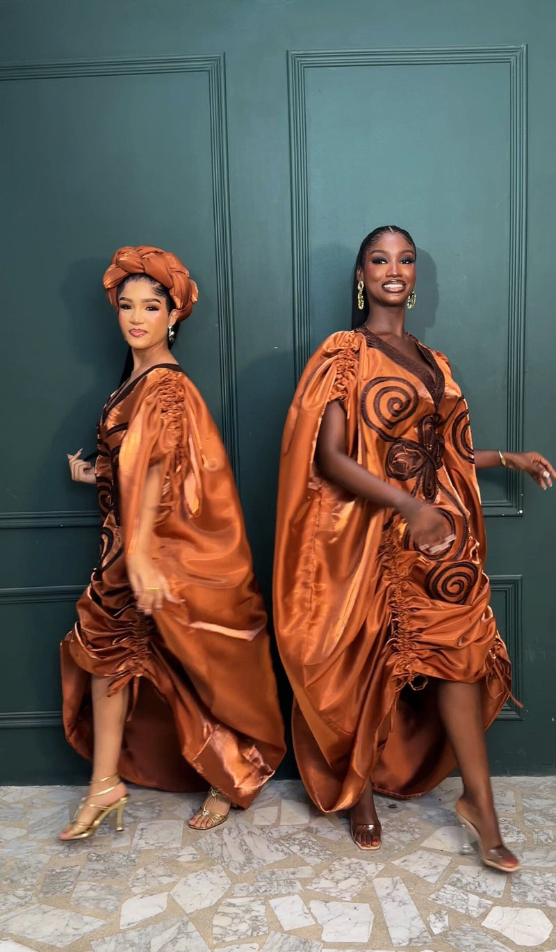 Picanto Brown Agbada Luxury Boubou dress
