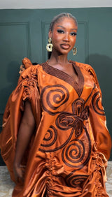 Picanto Brown Agbada Luxury Boubou dress