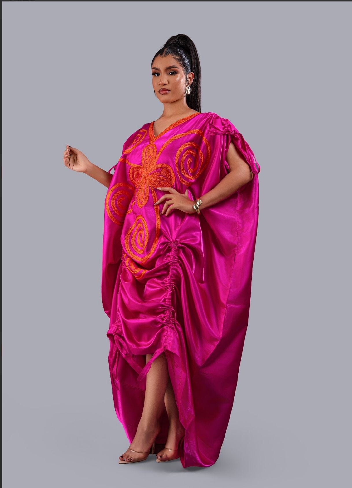 Picanto Pink Agbada Luxury kaftan Boubou dress