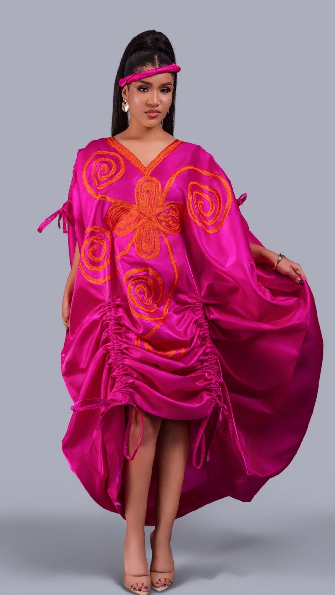Picanto Pink Agbada Luxury kaftan Boubou dress