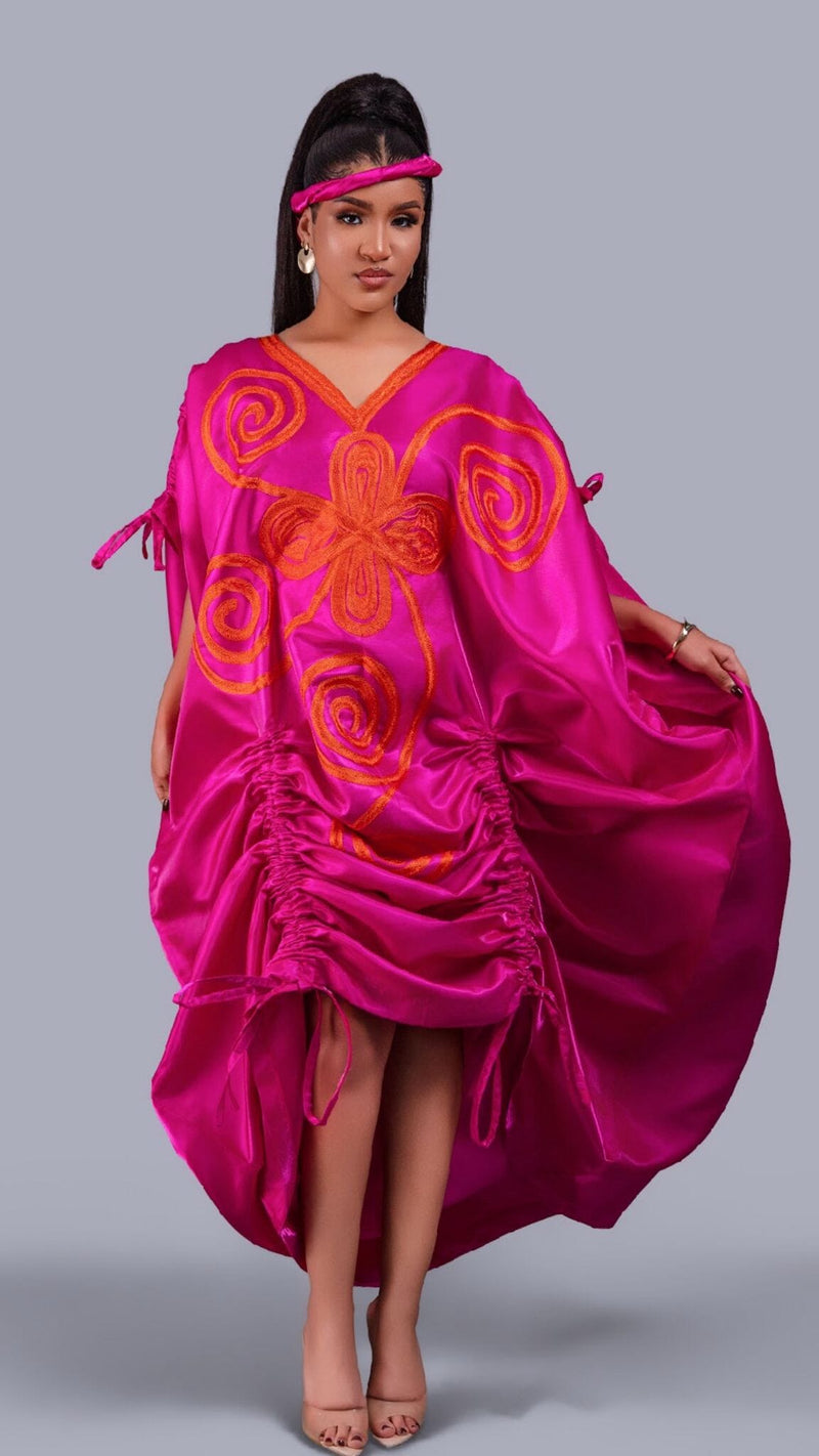Picanto Pink Agbada Luxury kaftan Boubou dress