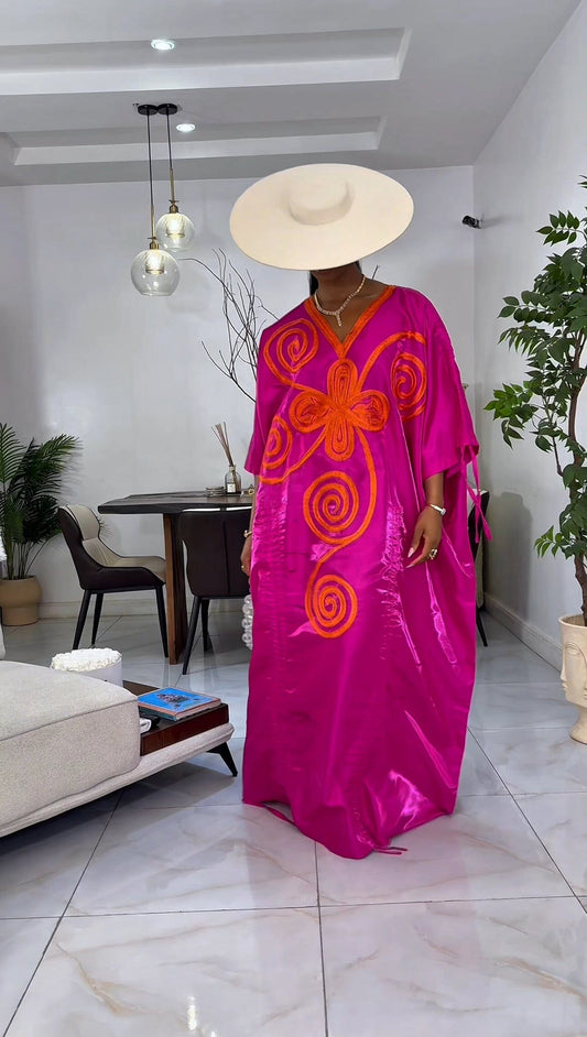 Picanto Pink Agbada Luxury kaftan Boubou dress