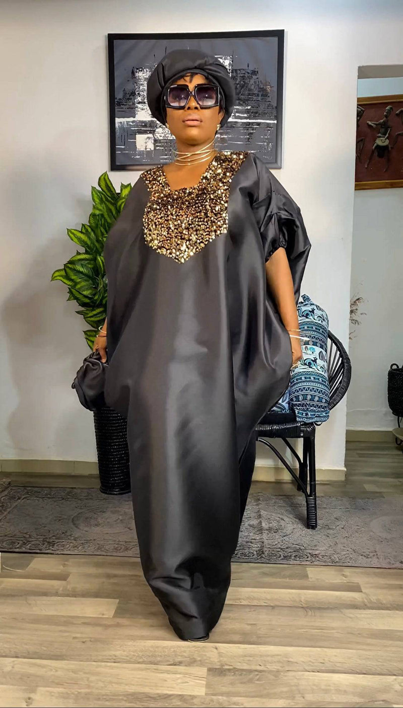 Buga Boubou Dress (Black)